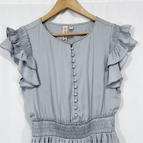 Anthropologie Dolan Adelaide Mini Dress Blue Grey S - Picture 3 of 9